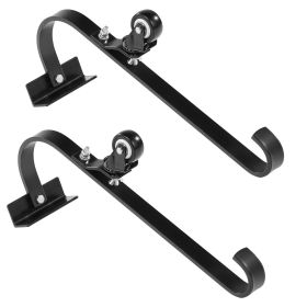 VEVOR Ladder Roof Hook Stabilizer 2 Pack with Fixed Wheel & Swivel Bar Steel